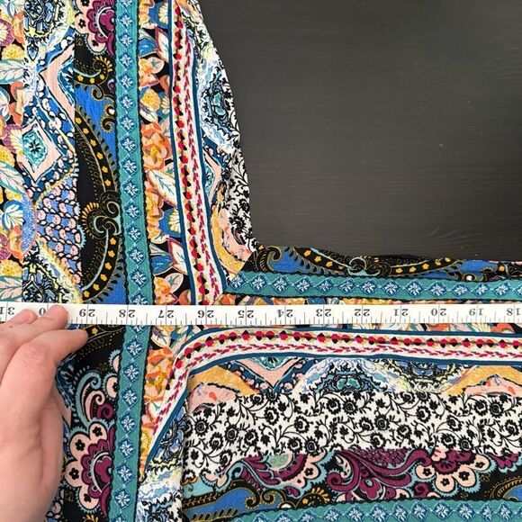 Anthropologie Calais Jumpsuit Romper Sz S Sleeveless Wide Leg Colorful Boho Fest - Picture 15 of 16